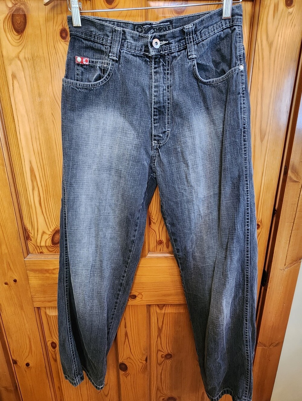 Vintage Southpole Boys 3180 Black/Grey Faded Wash Jeans - Size 16